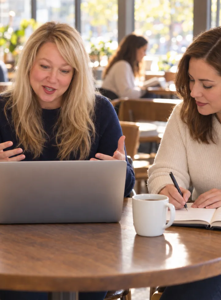 Kendra Malloy, founder of Joyfire, working with clients