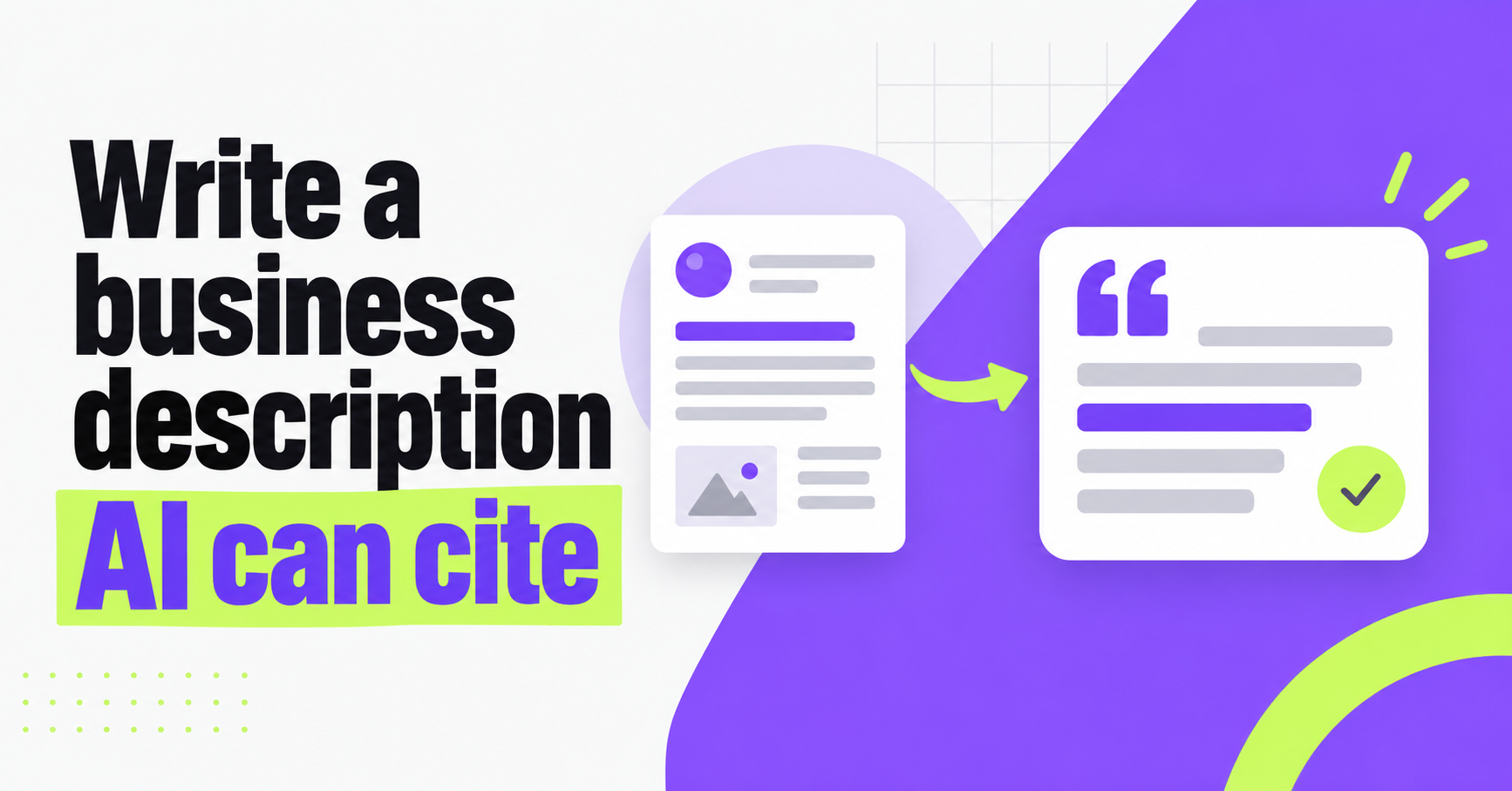 how to write your AI-ready business description